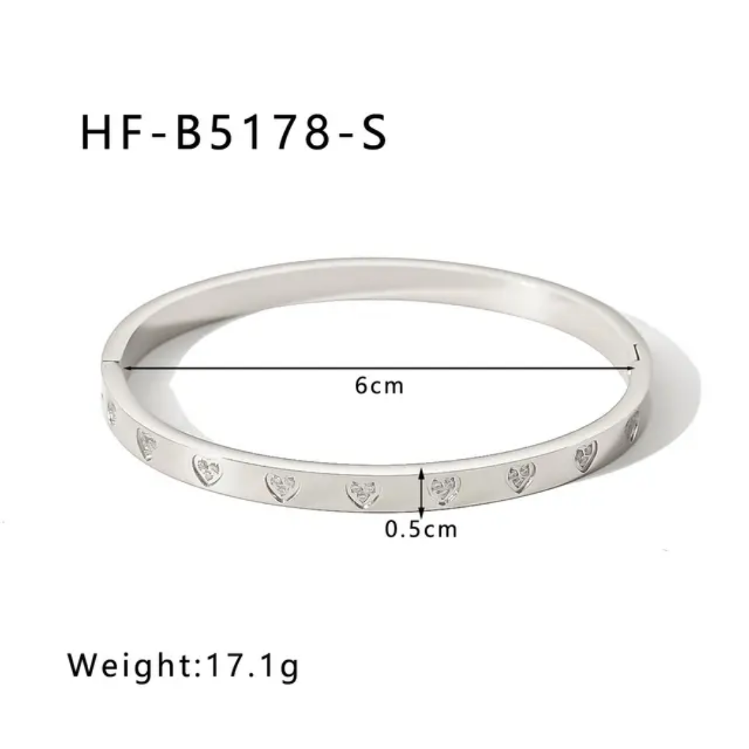 Heart Cable Cuff Bracelet