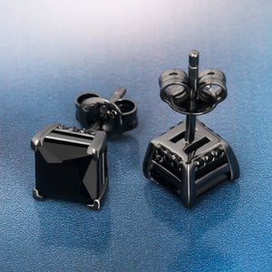 Black Cubic Zirconia Diamond Stud for men