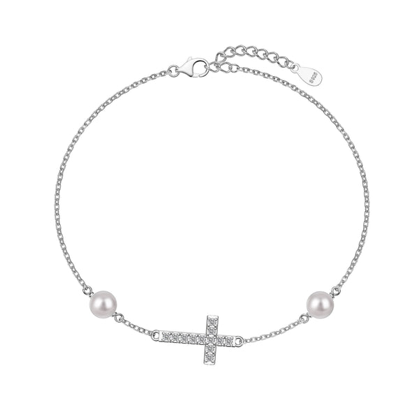 S925 Sterling Silver Cross Bracelet