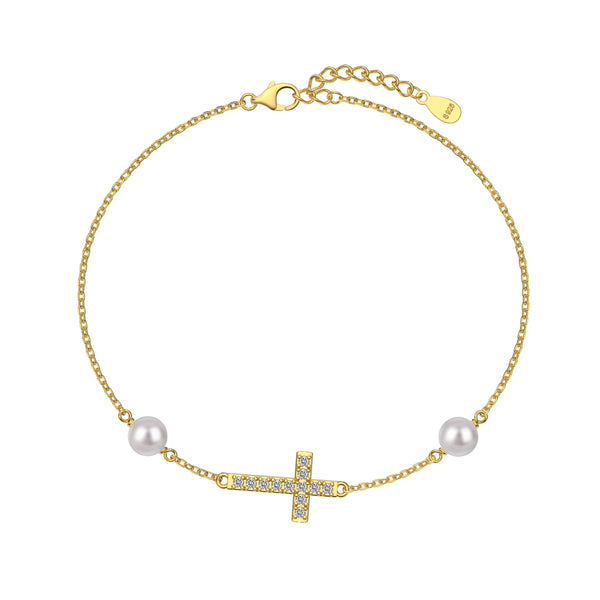 S925 Sterling Silver Cross Bracelet