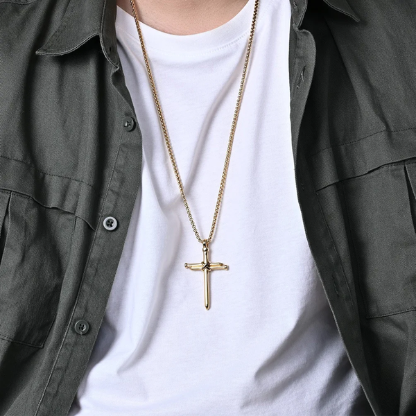 Nails Cross Pendant Necklace