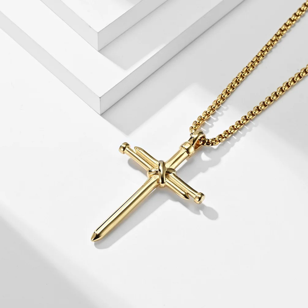 Nails Cross Pendant Necklace