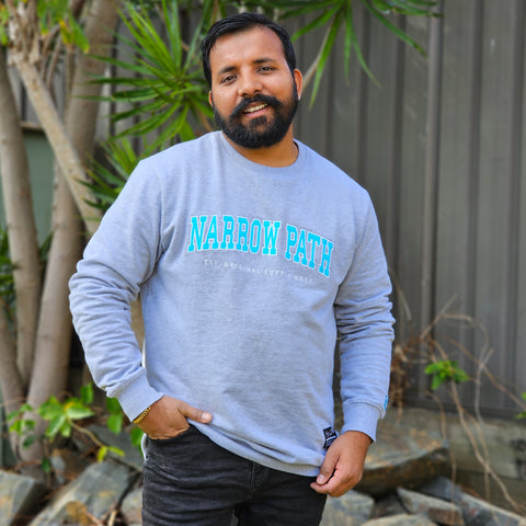 NARROW PATH COLLEGE SWEATSHIRT GREY