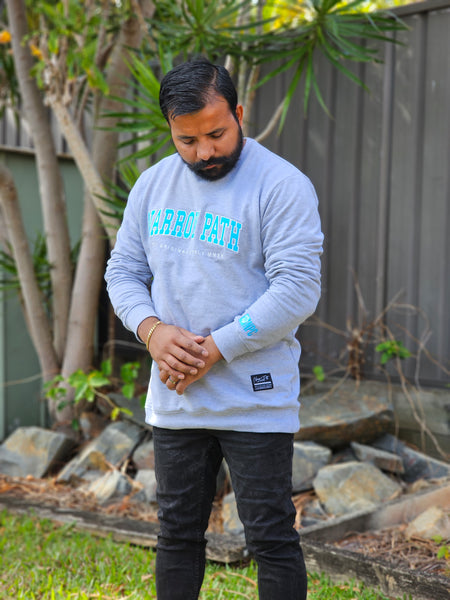 NARROW PATH COLLEGE SWEATSHIRT GREY