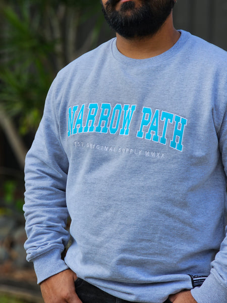 NARROW PATH COLLEGE SWEATSHIRT GREY