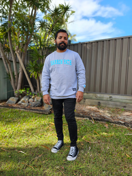 NARROW PATH COLLEGE SWEATSHIRT GREY