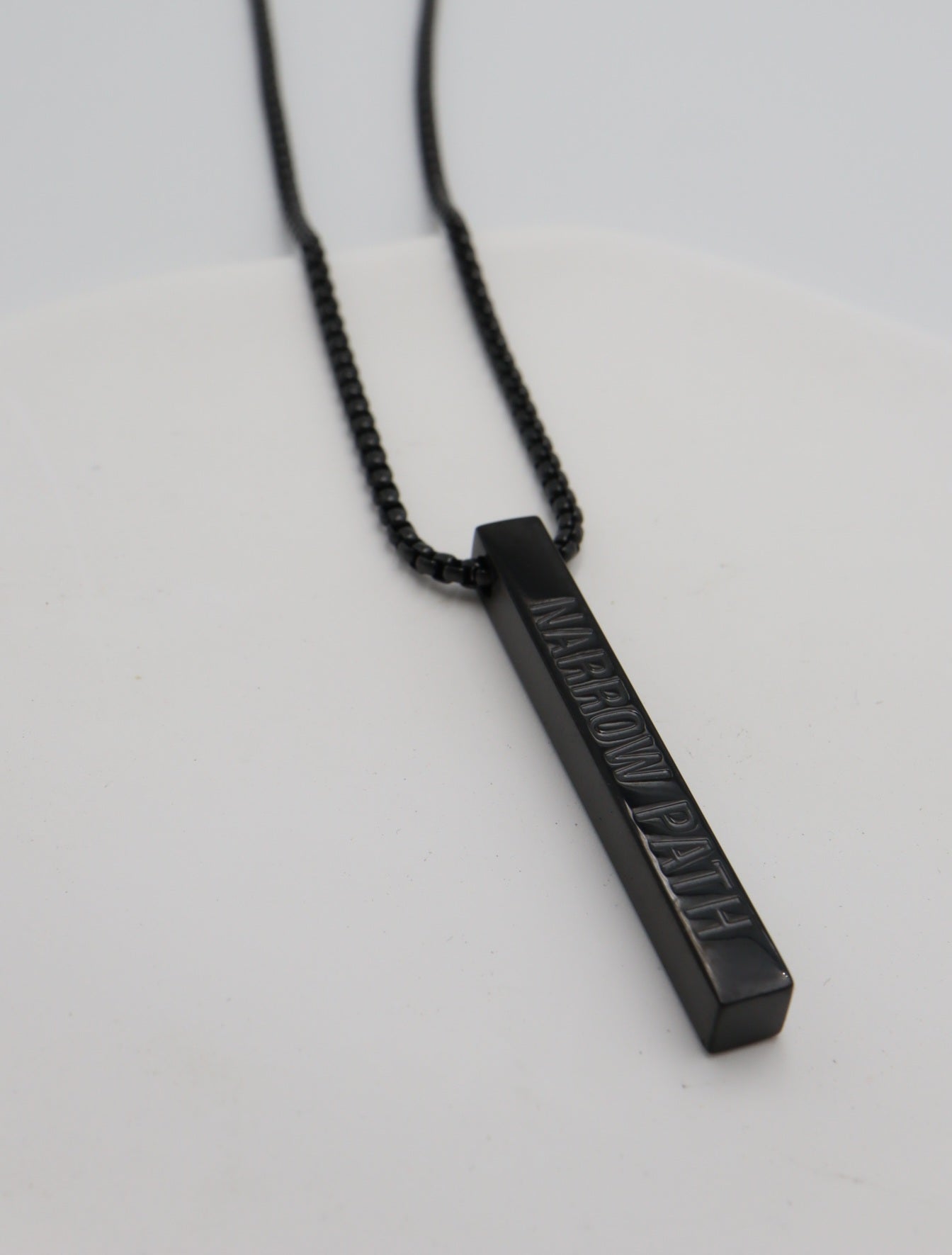 Black sales bar necklace