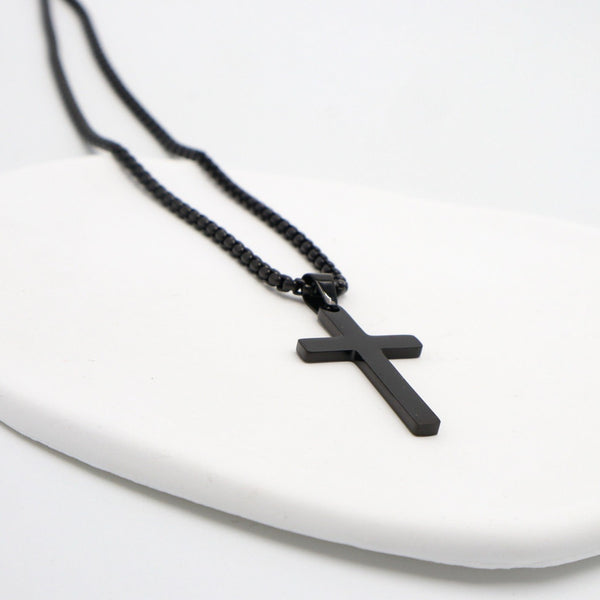 Plain Cross Pendant Necklace Stainless steel