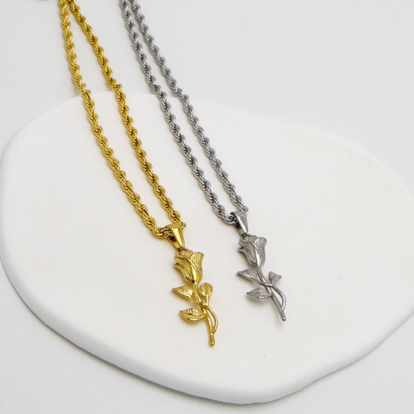 Rose Pendant Necklace