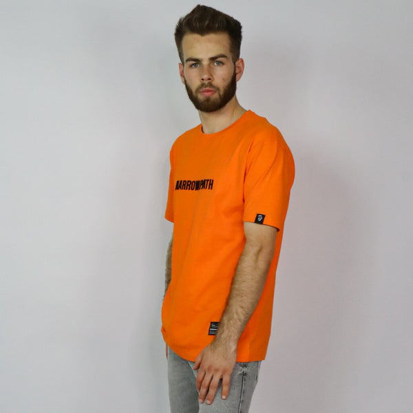 NARROW PATH EMBROIDERED TEE ORANGE