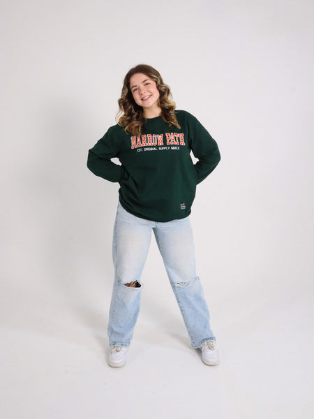 NARROW PATH EMBROIDED LOGO SWEATSHIRT GREEN