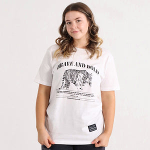 BRAVE + BOLD TEE WHITE