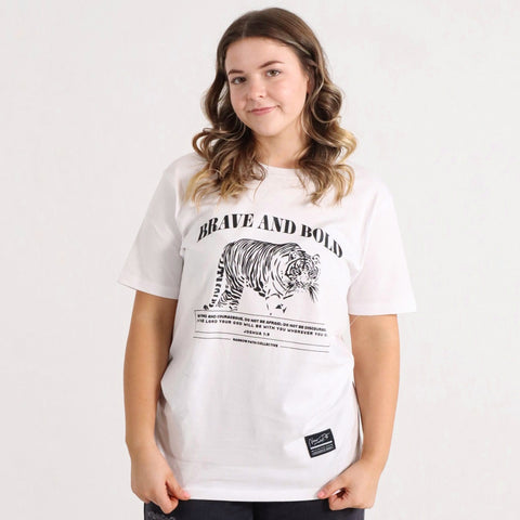 BRAVE + BOLD TEE WHITE