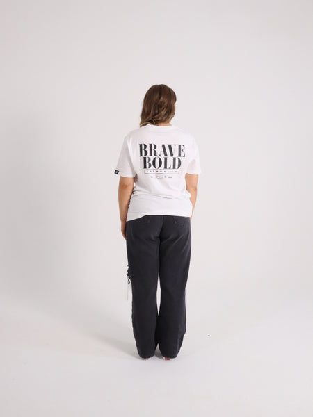 BRAVE + BOLD TEE WHITE