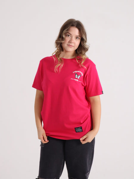 FEARFULLY + WONDERFULLY MADE TEE DARK PINK
