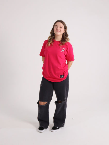 FEARFULLY + WONDERFULLY MADE TEE DARK PINK