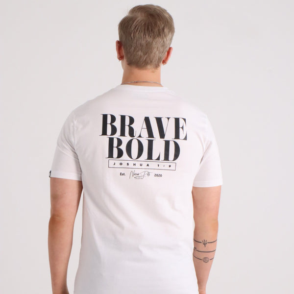 BRAVE + BOLD TEE WHITE