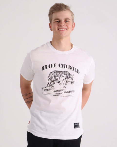 BRAVE + BOLD TEE WHITE