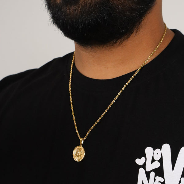 Jesus Christ Gold Pendant Necklace