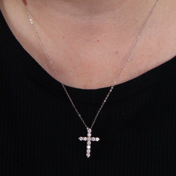 Cross Pendant Necklace 925 Silver