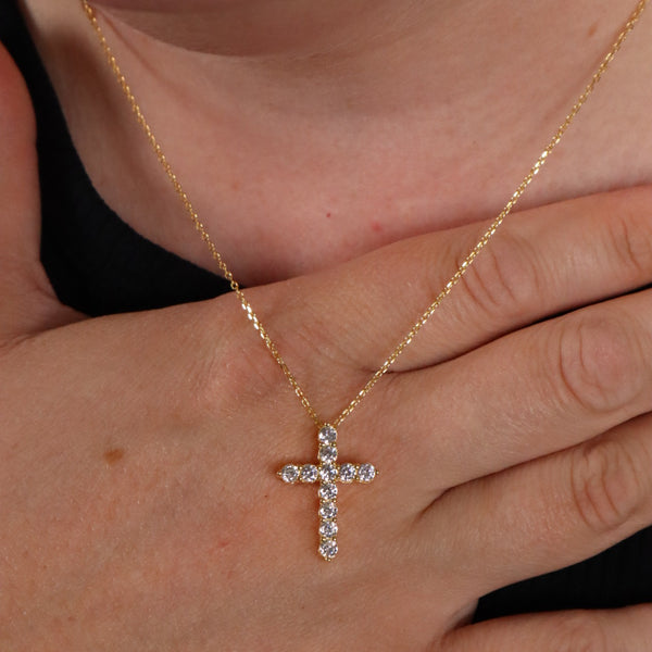 Cross Pendant Necklace 925 Silver