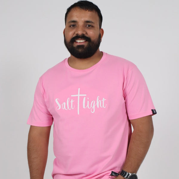 SALT + LIGHT EMBROIDERED TEE PINK
