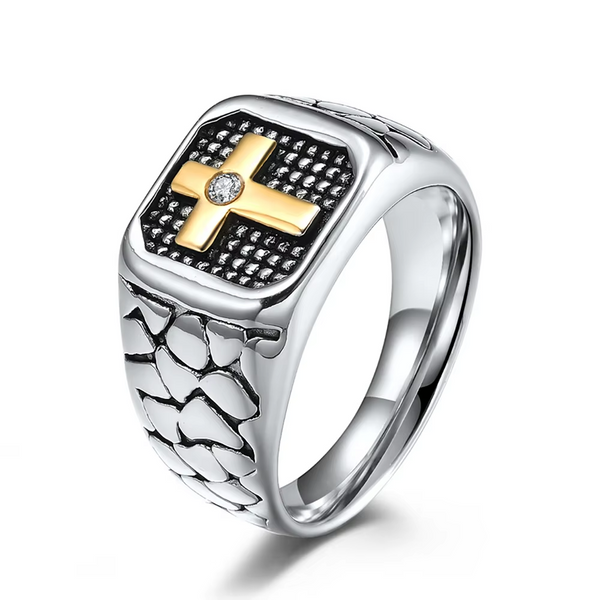 Cross Logo Men Ring