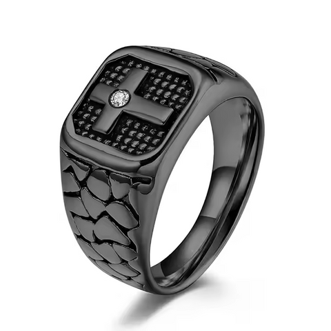 Cross Logo Men Ring