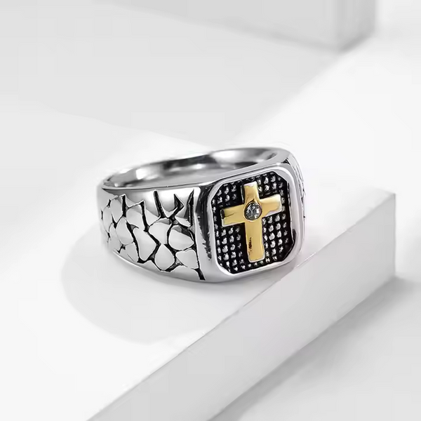 Cross Logo Men Ring