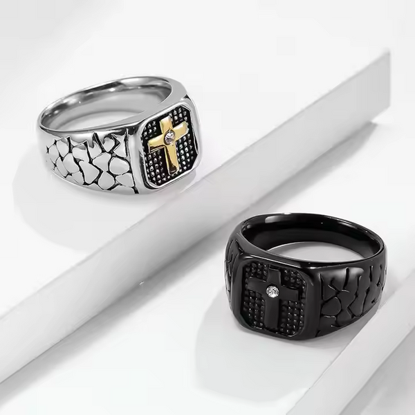 Cross Logo Men Ring