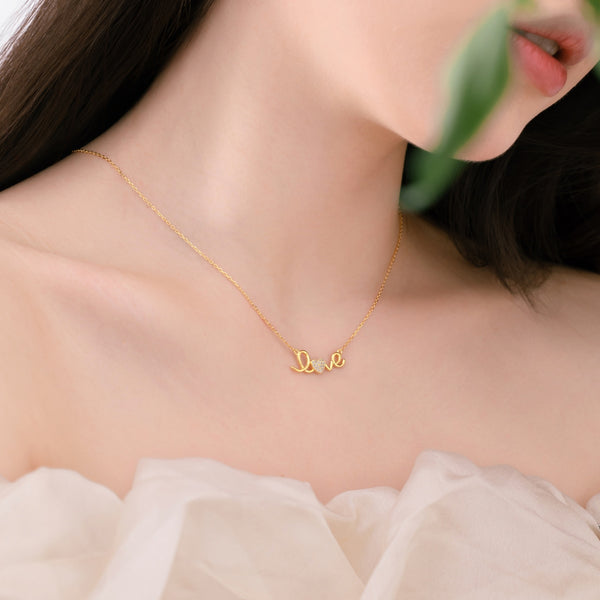 Love Pendant Necklace - Sterling Silver & 18k Gold Plated