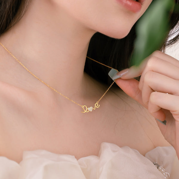Love Pendant Necklace - Sterling Silver & 18k Gold Plated