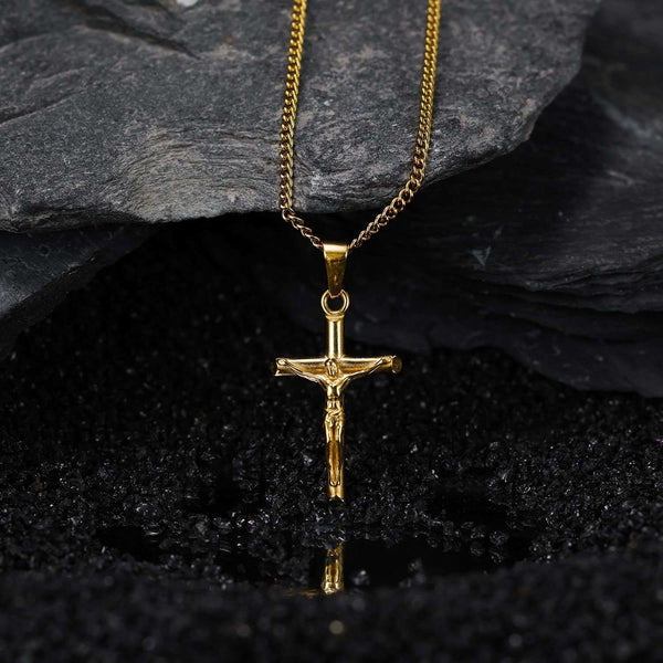 Small Crucifix Pendant Necklace