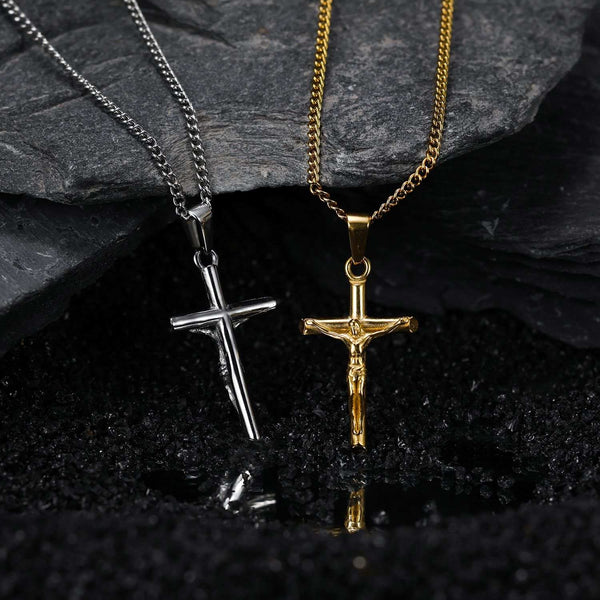 Small Crucifix Pendant Necklace