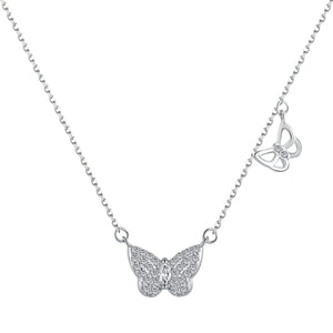 Butterfly 925 Sterling Silver Pendant Necklace