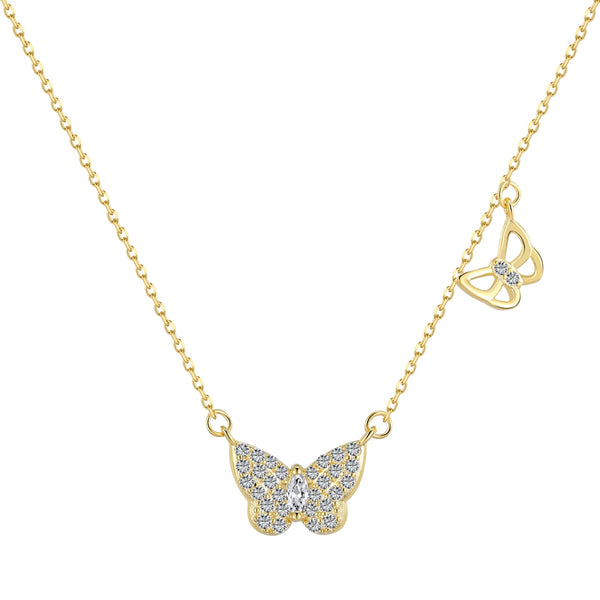 Butterfly 925 Sterling Silver Pendant Necklace