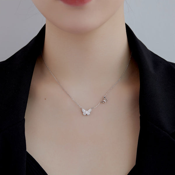 Butterfly 925 Sterling Silver Pendant Necklace