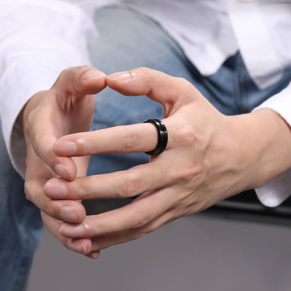 8mm Matte Finish Tungsten Ring