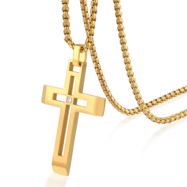 Genesis Cross Pendant Necklace