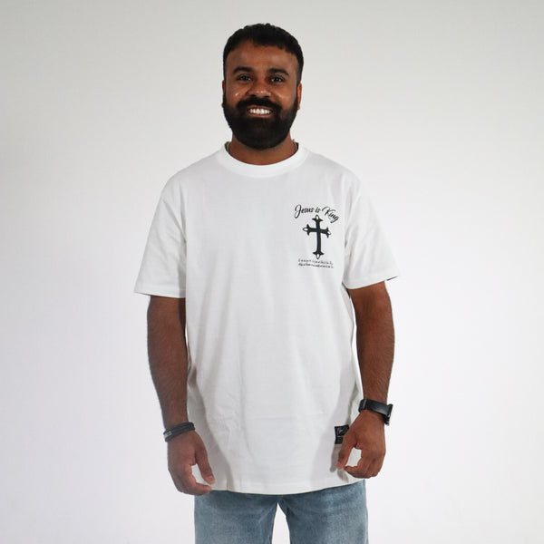 JESUS IS KING TEE WHITE