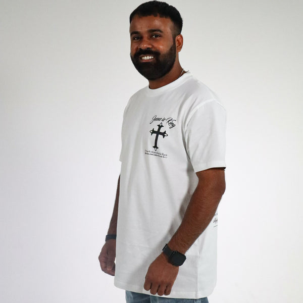 JESUS IS KING TEE WHITE