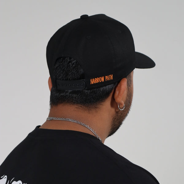 BLESSED EMBROIDERED LOGO SNAPBACK BLACK/ORANGE HAT