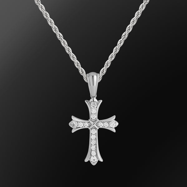 Faith CZ 18k Gold Plated Cross Pendant Necklace