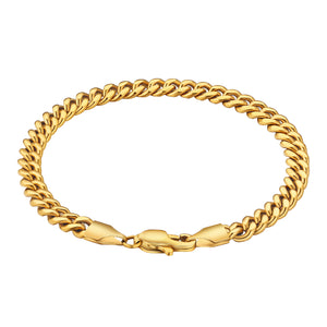 6mm Cuban Link 316L Stainless Steel Unisex Bracelet