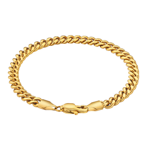 6mm Cuban Link 316L Stainless Steel Unisex Bracelet