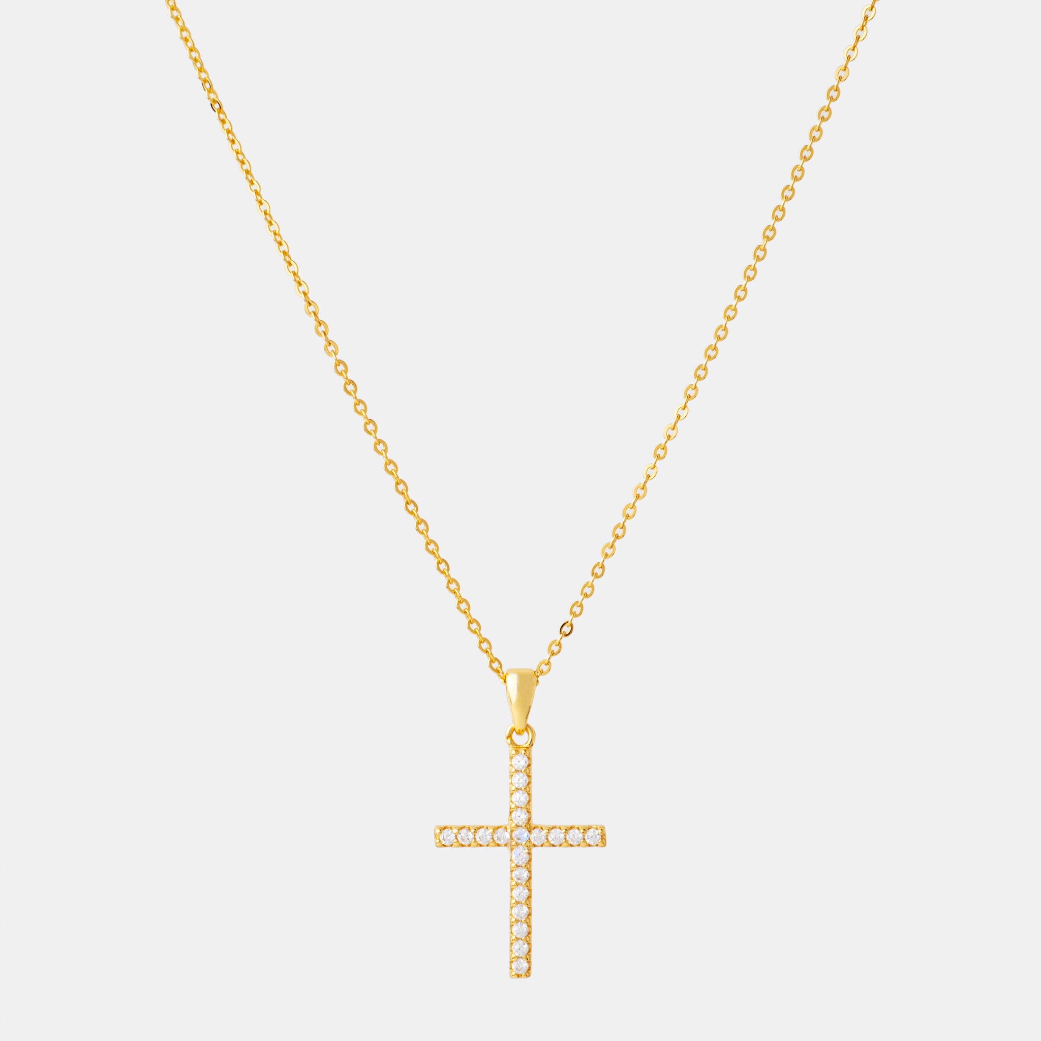 18k Gold Plated 925 Sterling Silver Cubic Zirconia Small Diamond Necklace