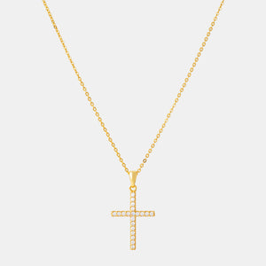 18k Gold Plated 925 Sterling Silver Cubic Zirconia Small Diamond Necklace