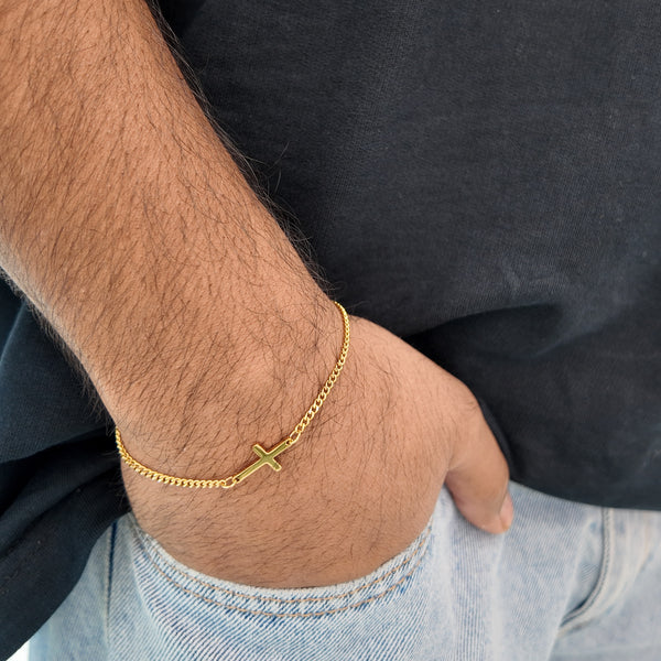 Calvary Cuban Cross Bracelet