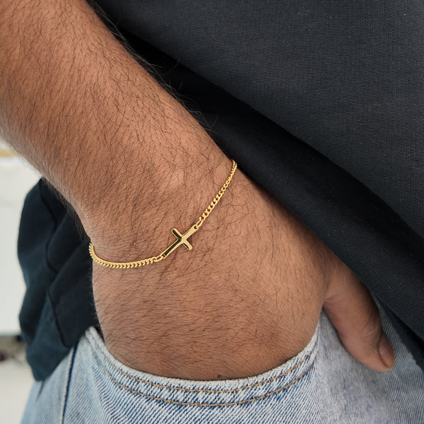 Calvary Cuban Cross Bracelet