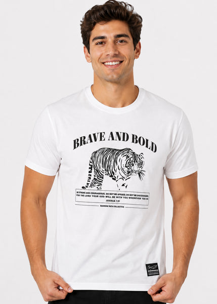 BRAVE + BOLD TEE WHITE